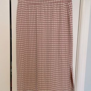 LOFT Gingham Pencil Skirt- Large NWT